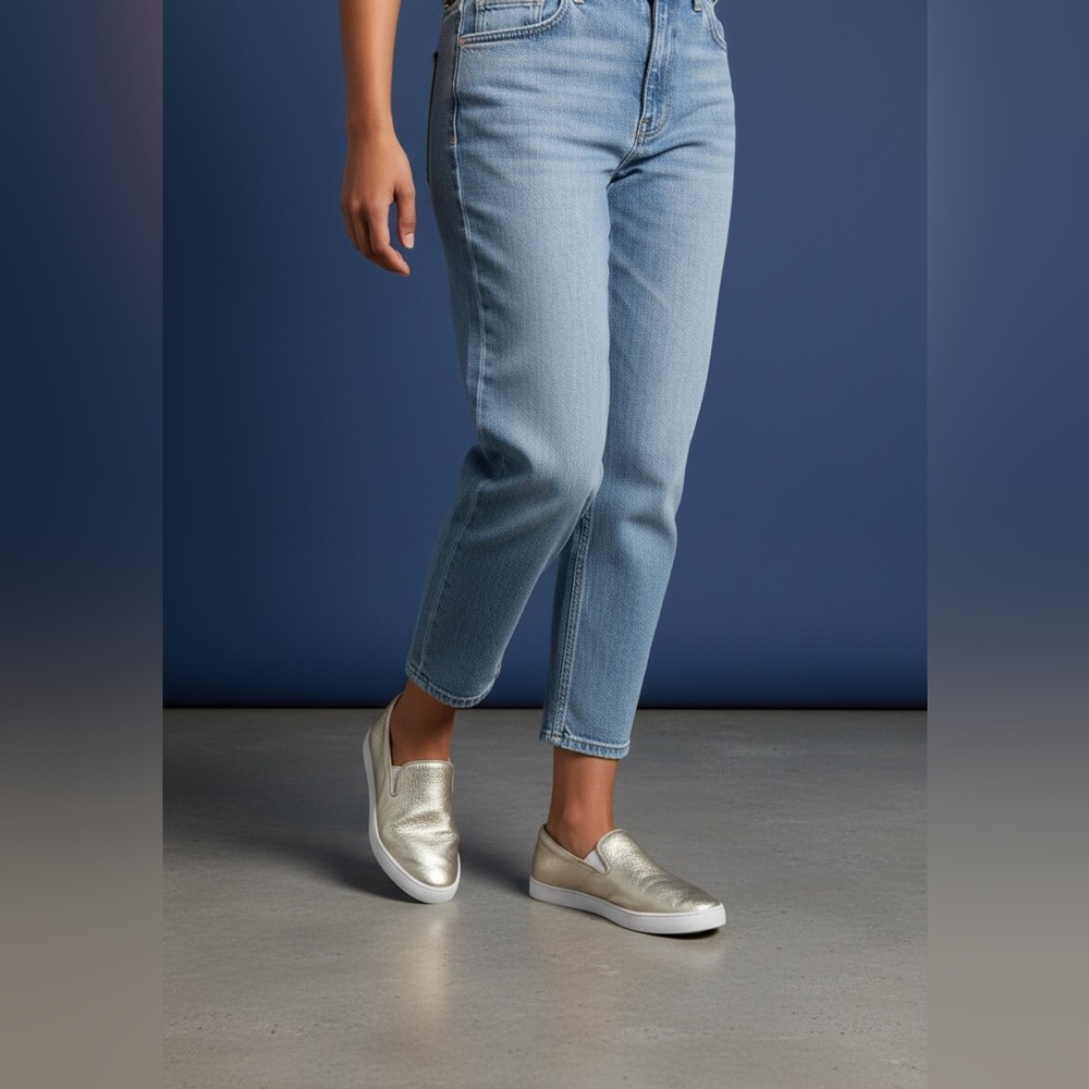 Birdies Silver Slip-On Sneakers